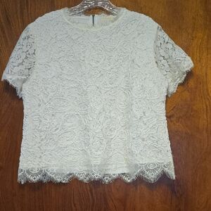 Adiva Cream Lace Blouse